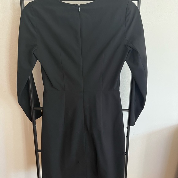 Theory | Long Sleeved V Neck Wool Suiting dress - size 0 - Picture 4 of 4